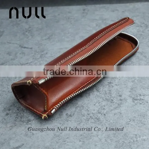 Genuine Leather Pen Holder Box With Zipper photo-5