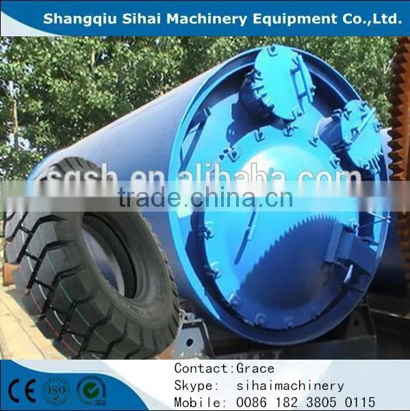 New full automatic process tyre recycling pyrolysis plant