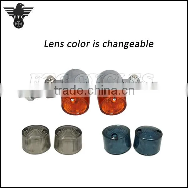 Old Retro Style Polished Aluminum Turn Light for Harley Motorcycle photo-5