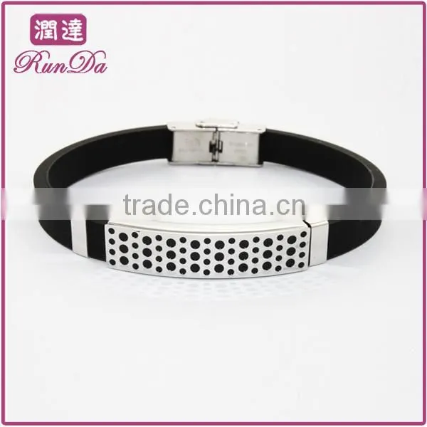 Fashion Silicone Bracelet Steel Time Bracelet Stainless Steel Bracelet