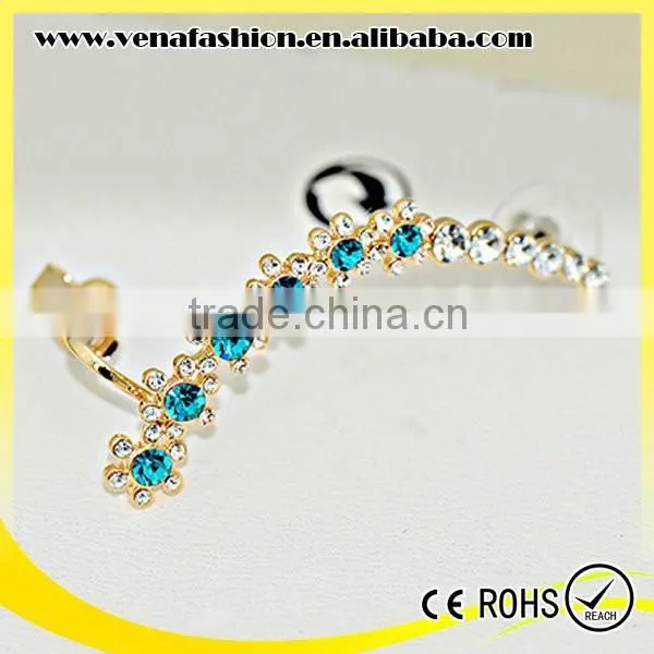 Mix Colors 26K Plated Gold Wrap Clip Ear Cuff Earrings photo-4