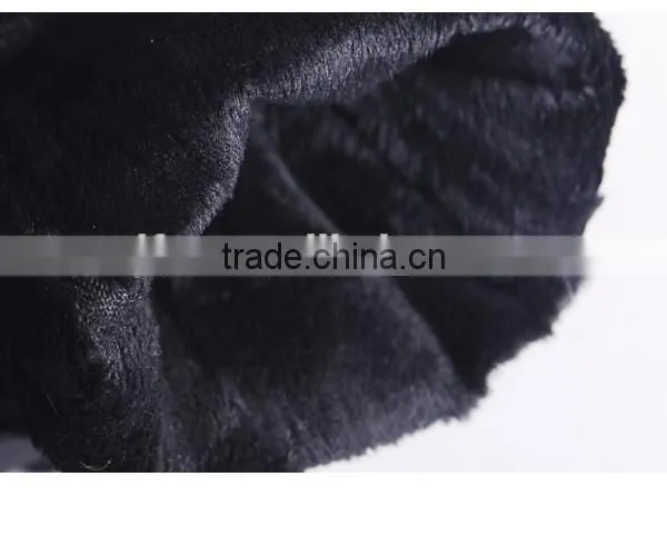 Ladies Wearing Leather Gloves With Gradient Rex Rabbit Fur Trim Genuine Sheep Skin photo-6