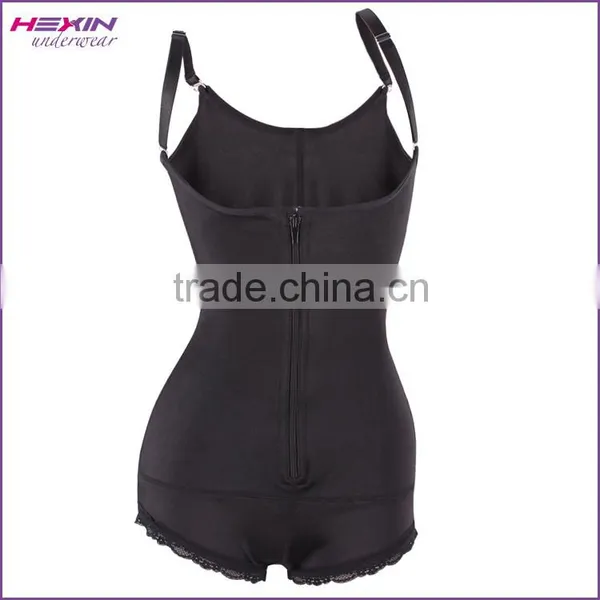Black Stylish Hook Eyes Latex Women Slimming Body Shaper Bodysuit photo-3