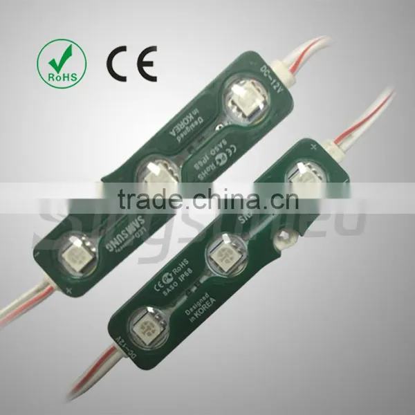 12V 3 Chips 5050 Waterproof IP65 Injection Led Module With Different Color photo-5