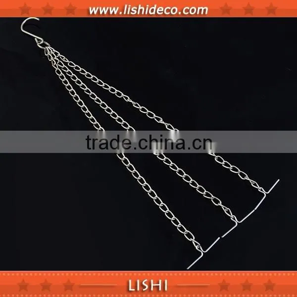 Silver Hanging Basket Chain Decorative Hanging Chain With S Hook