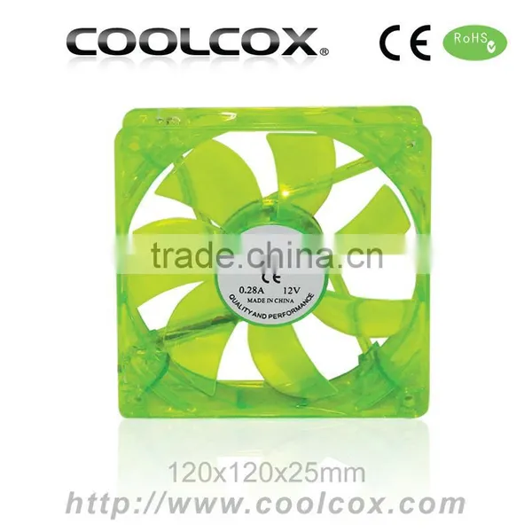 CoolCox 120x120x25mm UV LED PC Case Cooling Fan,12025 UV Acial Fan,Sleeve or Ball Bearing,Chassis Exhaust Fan,lighting Fan photo-4