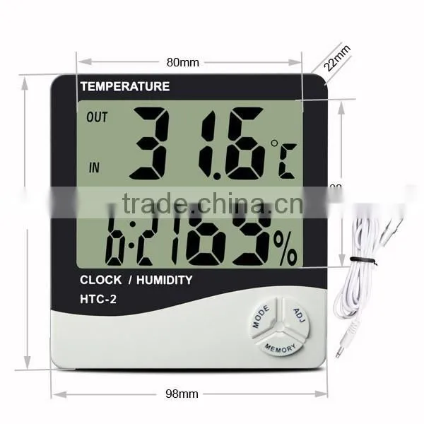 Household Large Screen Decorative Wall Thermometer With Sensor photo-2