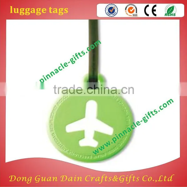 wholesale custom design soft pvc silicone silk printing luggage tags