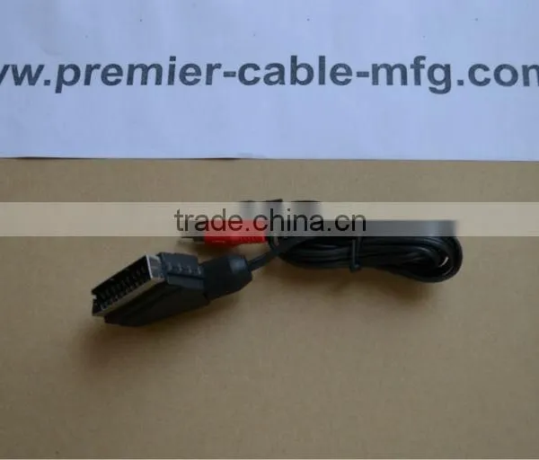 Scart to RCA Cable for TV and Set Top Box
