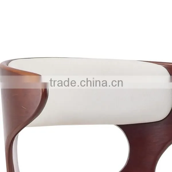 2015 New White PU Oak Wood Modern Bar Stool for Living Room photo-3