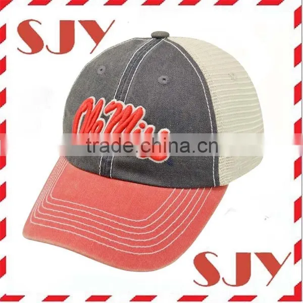 Wholesale Customised 3D Embroidery Cheap Mesh 6 Panel Mesh Trucker Hat photo-3