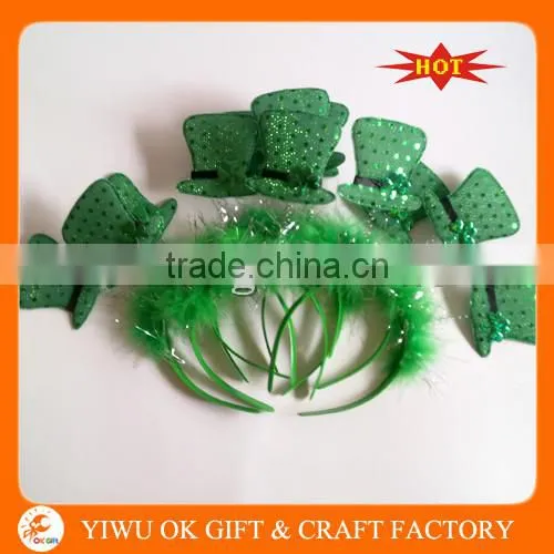 Party Headband Green Sequin Mini Top Hat Headband photo-5