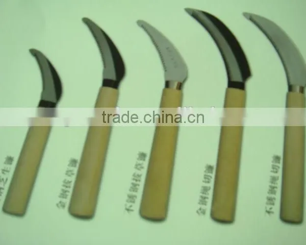 King Kong and Stainless Steel Head Sickle With Wooden Handle