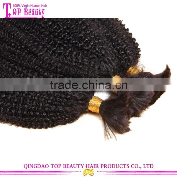 Cheap Afro Kinky Curly Bulk Human Hair Unwefted For Braiding Virgin Hair Bulk photo-2