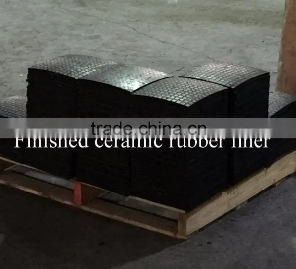 Ceramic Rubber Composite Wear Liner With Steel Backing Plate photo-2