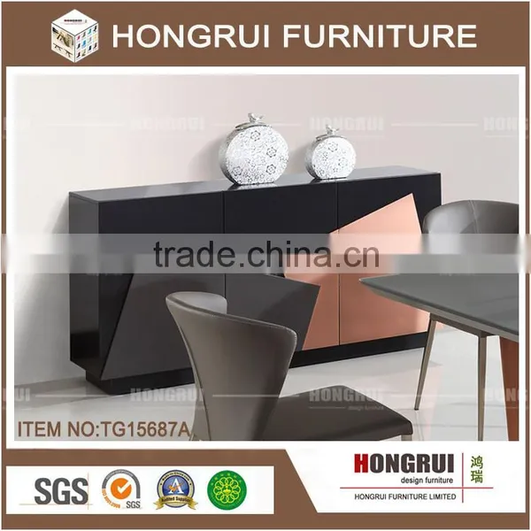 High Quality Black Matte Gloss Sideboard Living Room Wood Drawer Sideboard Cabinet