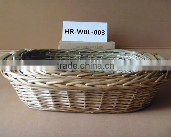 Handmade Willow Handled Fruit Basket With Round or Rectangular Shape photo-3