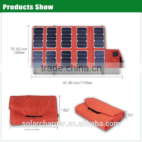 23% Efficency 65w Sunpower Folding Solar Charger photo-5