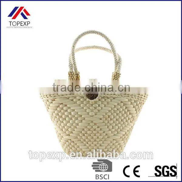 Woven Paper Straw Bag Straw Tote Bag Plain Bag photo-3