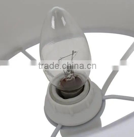 Modern Round Living Room Desk Lamp Metal Body With Fabric Lampshade Bedroom Table Lamp photo-5