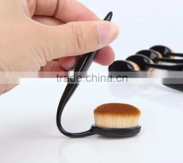 2016 Hot 10pcs Oval Toothbrush Makeup Brush Set Face Use Brush Oval Puff Brush 10 Pcs photo-5