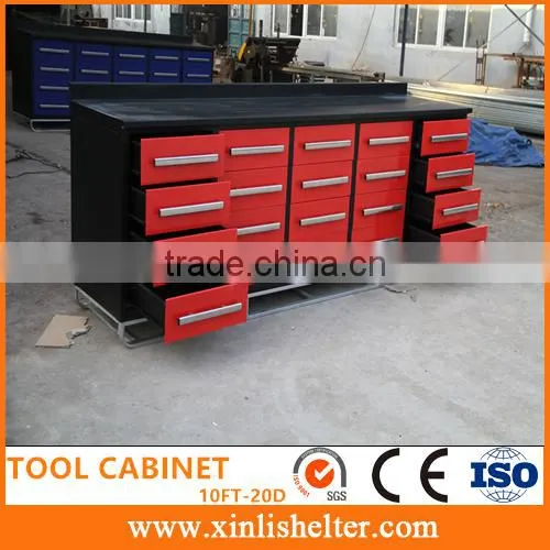 10FT 20 Drawers Wholesale Stainless Steel Tool Box photo-3