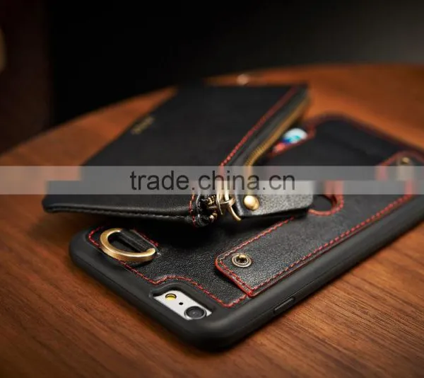 Genuine Leather Wallet Cell Phone Case for IPhone photo-5