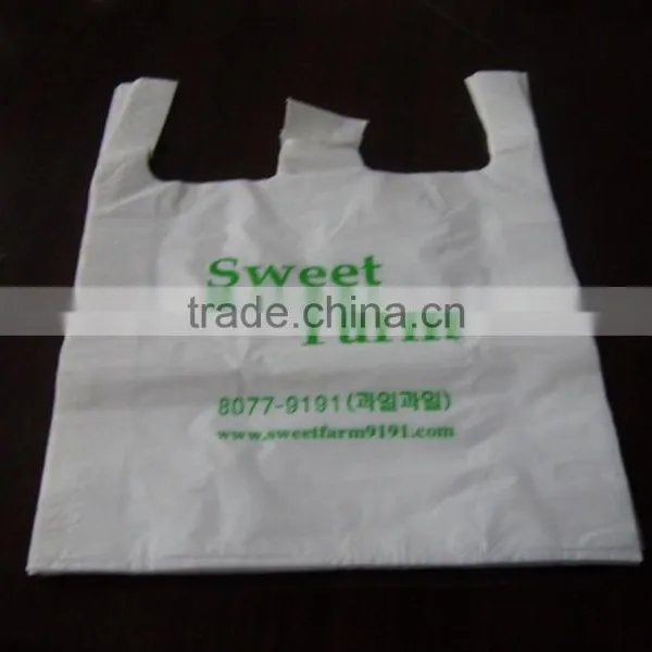 Eco-friendly Bioderagdable Disposable Plastic T Shirt Bag for Grocery photo-2