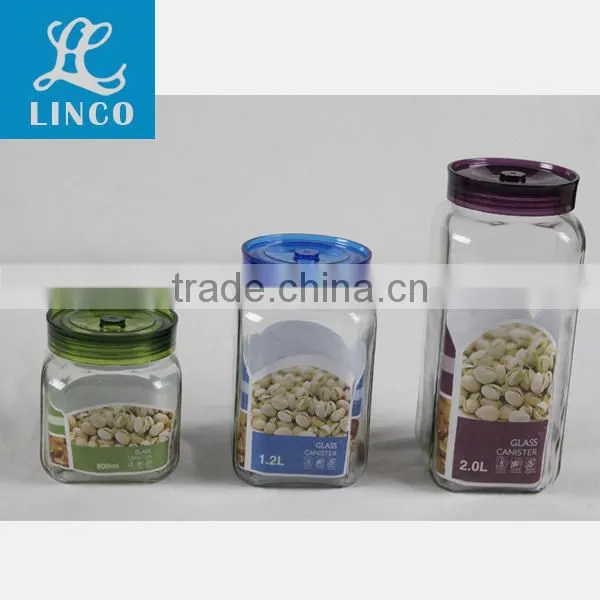 2015 Cheap 1200ML Transparent Glass Storage Jar photo-2