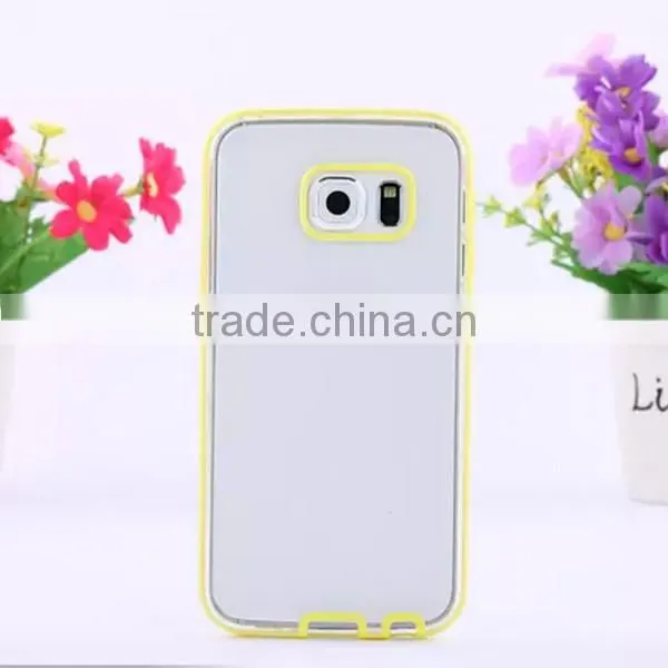 TPU PC Transparent Color Protective Phone Case for Samsung S6 Edge photo-5