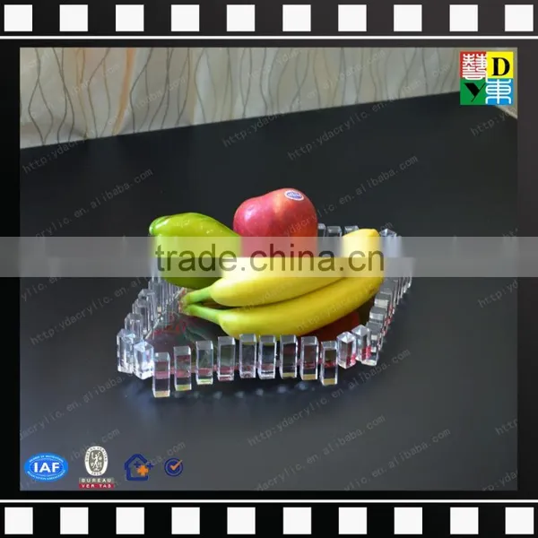 Acrylic Dry Fruit Tray Clear PMMA Square Tray Plastic Food Serving Plate From China Manufacturer photo-5