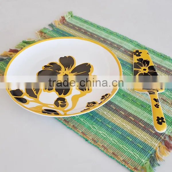 10.5"cermic Plate With Scoop, Porcelain With Decal photo-2