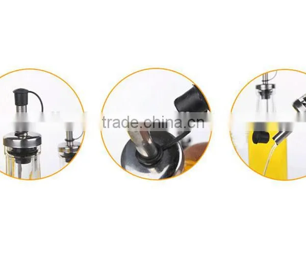 2016 Hot Selling Unique Glass Oil Bottle and Spice Jar Cruet Set With Coating photo-3