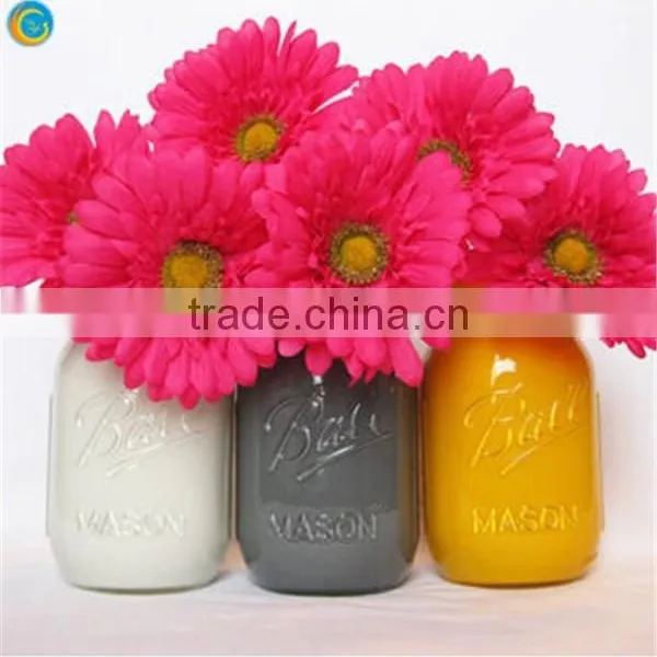 Pink and Purple Painted Mason Jar photo-3