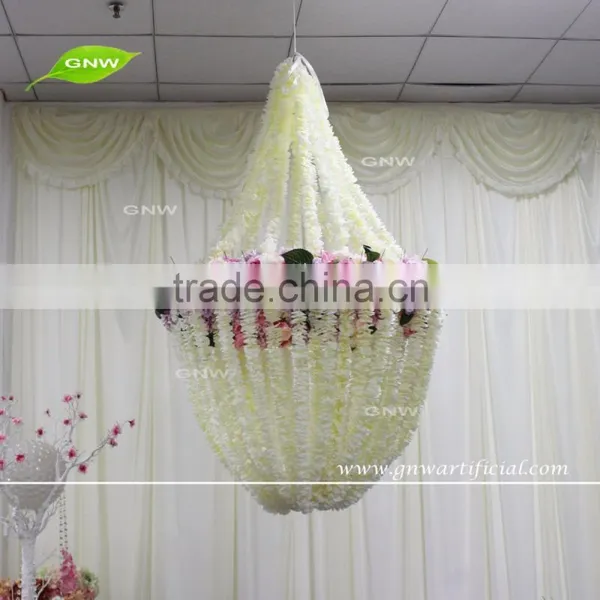 GNW FLA1603001-3C Hot White Rose and Hydrangea Wedding Flower Rings for Decoration photo-3