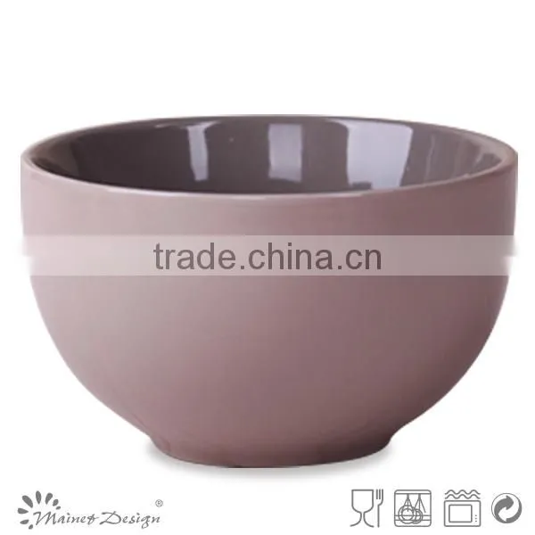 Two Tone Glazed Ceramic Rice Bowl Manufacturer photo-4
