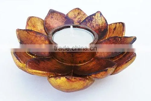 Buddha Lotus Incense Votive T-light Candle Holder Flower photo-2