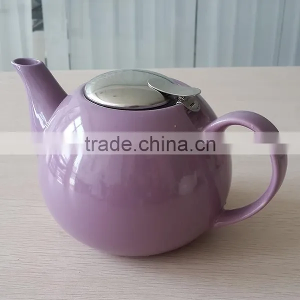 BTHJC-8 Factroy Direct Wholesale Ceramic Color Teapot photo-2
