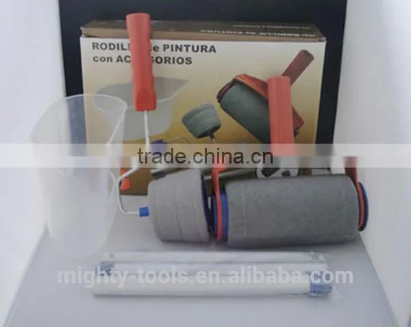 New Come Fabric Plastic Handle Paint Roller Brush Set photo-5