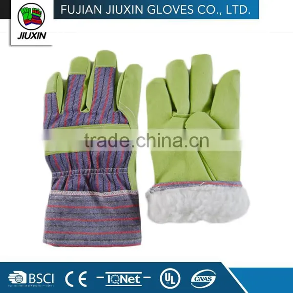 JX68A107 Green PVC Leather Gloves Motorcycle