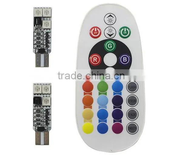 RGB with remote T10-6 SMD 5050 cars in wide light flashing lights atmosphere light to install