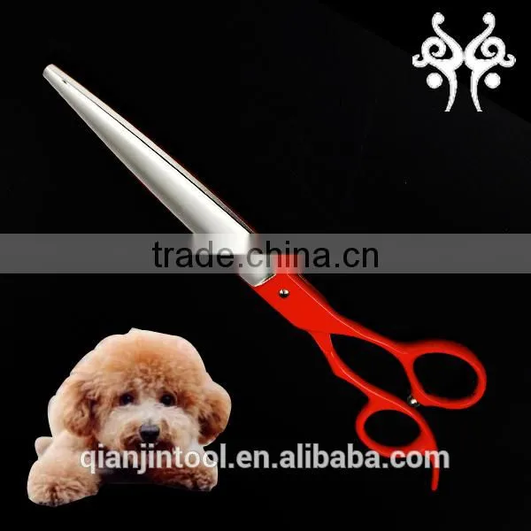 QJ-JP44 Red Pet Grooming Scissors, High Quality Dog Cleaning Grooming Scissors