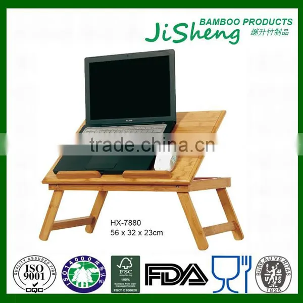 Cheap Small Computer Desk Modern Bed / Sofa Folding Bamboo Laptop Table