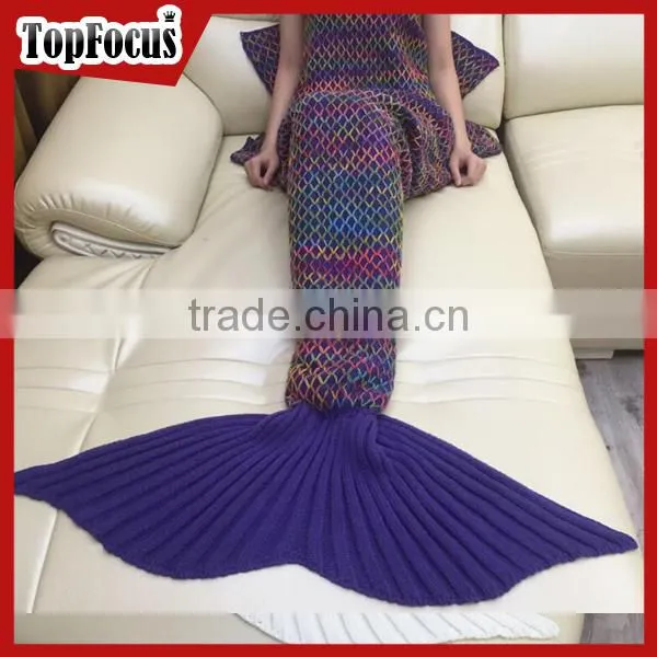 New Arrival Amazon Fleece Soft Adult Flannel Blanket Mermaid Tail Blanket Wholesale photo-2