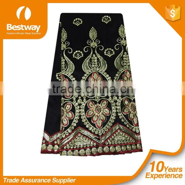 2017 Hot Wedding Dress Lace Indian Raw Silk George Lace Fabric GP0060 photo-5
