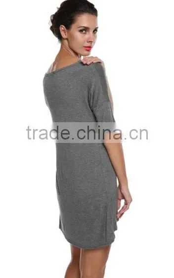 Tops For Women 2016 Fashion Cute & Comfy Loose Fit Short Sleeves Tunic Tops photo-5