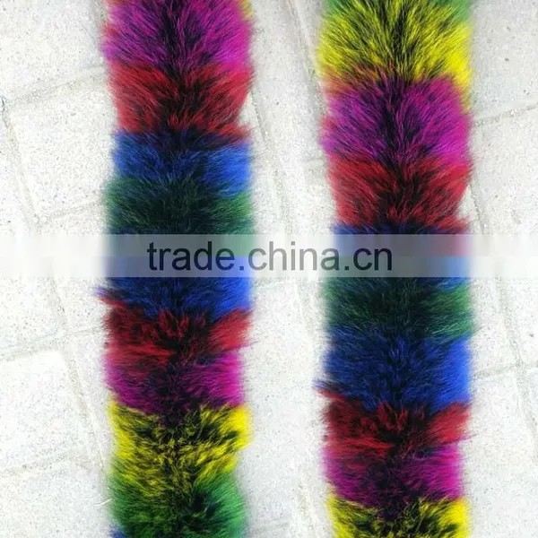 BBG-H-20 Customized Size Real Fox Fur Trim Trimming for Pashmina and Cape photo-6