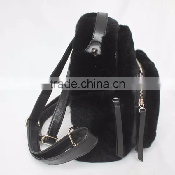 Myfur Cheap Rex Rabbit Fur Customized Teenage Fashion Backpack photo-2