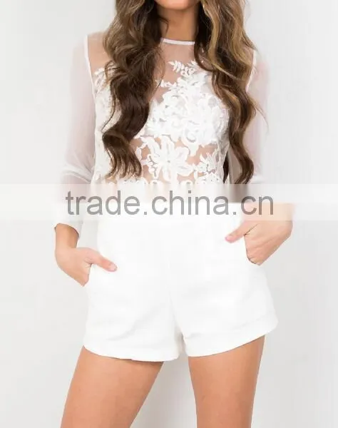 Runwaylover 123 Hot Sale 2017 Ladies Sexy Lace Transparent T-Shirt photo-6