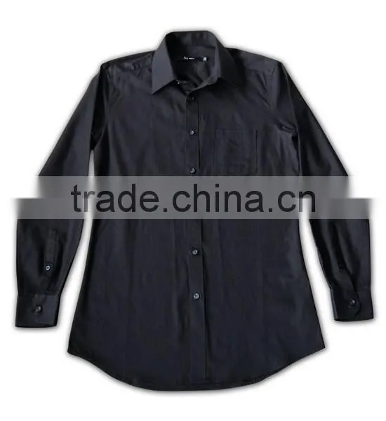 100% Cotton Design China Made Men's Black Ready Made Cotton Shirt photo-4